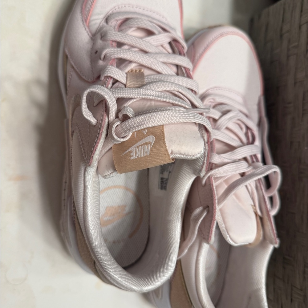 Nike Women's Light Pink and Beige Sneakers